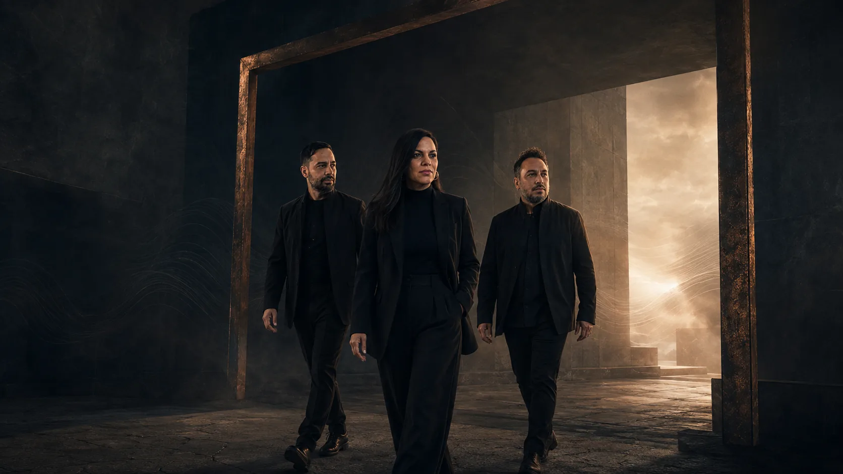 The Shape of More members Orlando Toro, Sharon Villafañe, and Cesar Franco